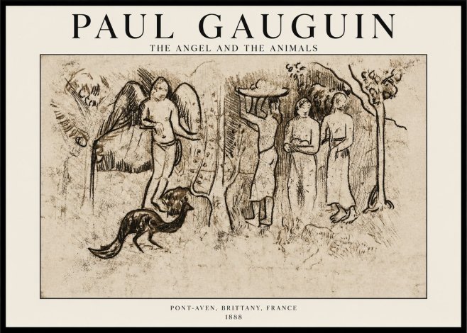 Paul Gauguin The Angel and the Animals No1 - Affiche