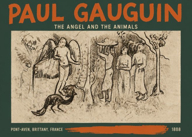 Paul Gauguin The Angel and the Animals No2 - Affiche