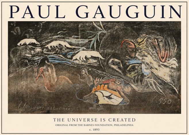Paul Gauguin The Universe Is Created II No1 - Affiche