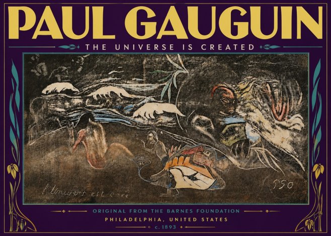 Paul Gauguin The Universe Is Created II No6 - Affiche