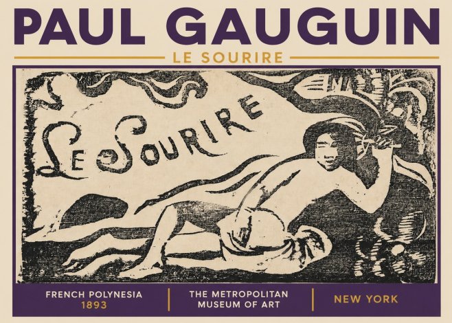 Paul Gauguin Le Sourire No3 - Affiche