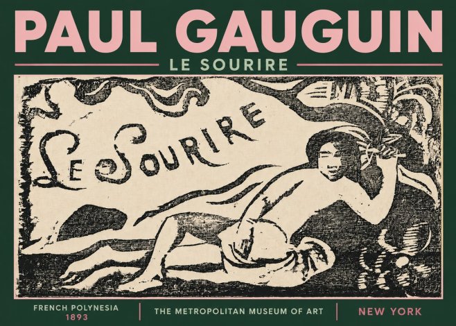 Paul Gauguin Le Sourire No6 - Affiche