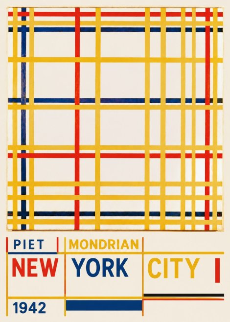 Piet Mondrian New York City I No6 - Affiche