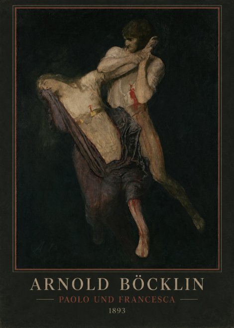 Arnold Böcklin Paolo Und Francesca No2 - Affiche