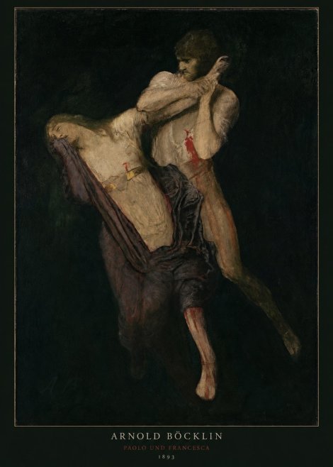 Arnold Böcklin Paolo Und Francesca No3 - Affiche
