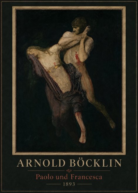 Arnold Böcklin Paolo Und Francesca No6 - Affiche