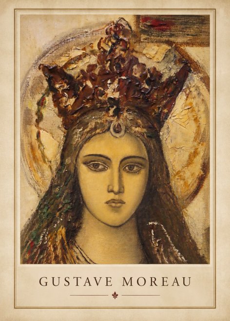 Gustave Moreau Head of a Woman with a Tiara No1 - Affiche