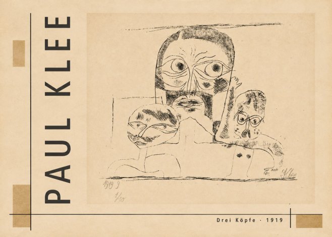 Paul Klee Drei Köpfe No4 - Affiche