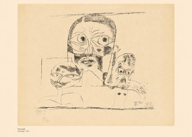 Paul Klee Drei Köpfe No6 - Affiche