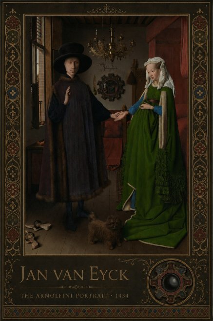 Jan van Eyck The Arnolfini Portrait I No2 - Affiche