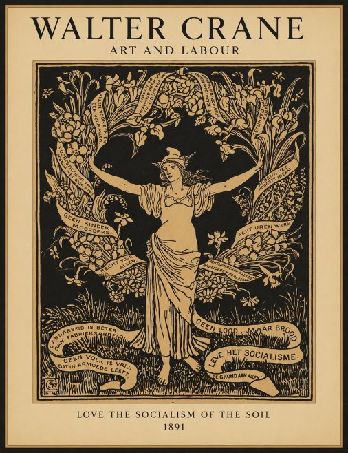 Walter Crane Art and Labour No1 - Affiche