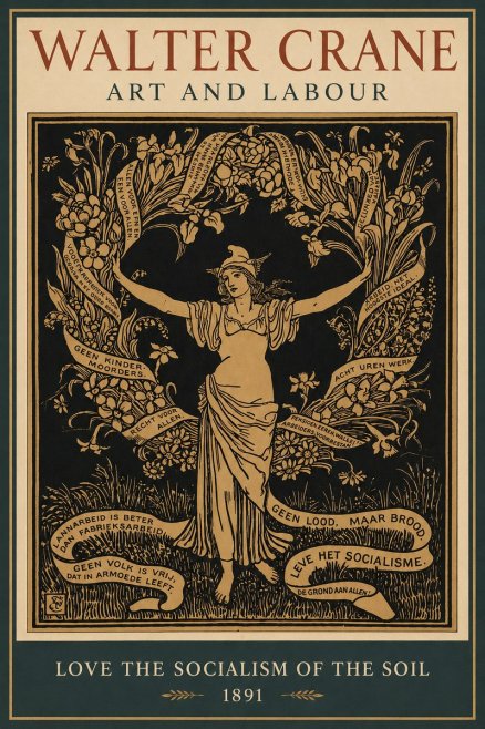 Walter Crane Art and Labour No2 - Affiche