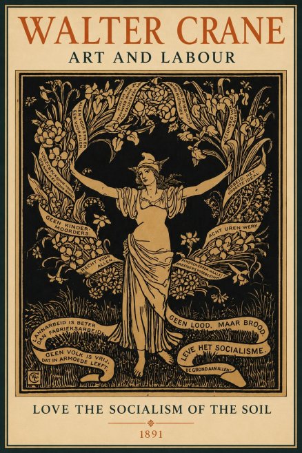 Walter Crane Art and Labour No4 - Affiche