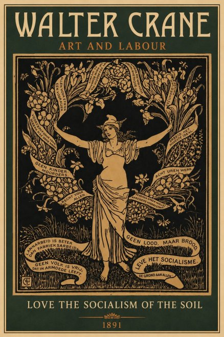 Walter Crane Art and Labour No5 - Affiche