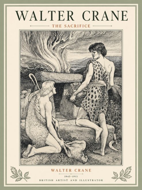 Walter Crane The Sacrifice No5 - Affiche