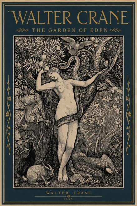 Walter Crane The Garden of Eden No4 - Affiche