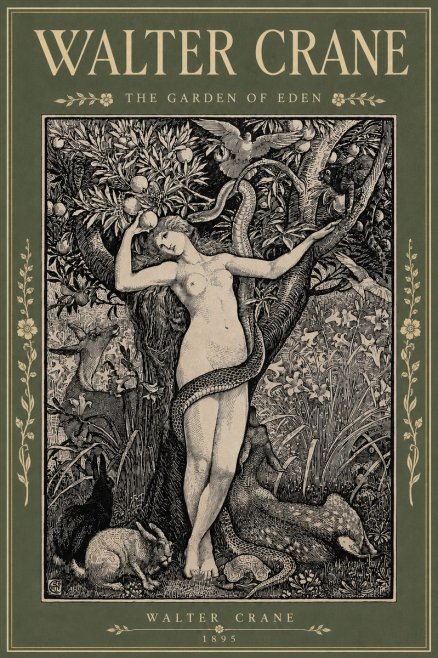 Walter Crane The Garden of Eden No5 - Affiche