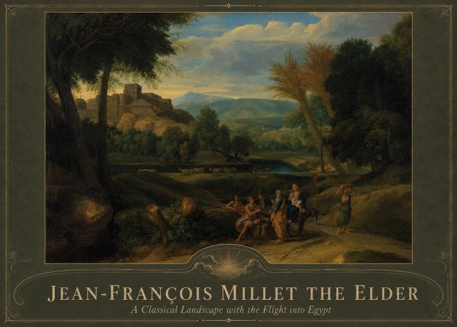 Jean-François Millet A Classical Landscape with the Flight into Egypt No4 - Affiche