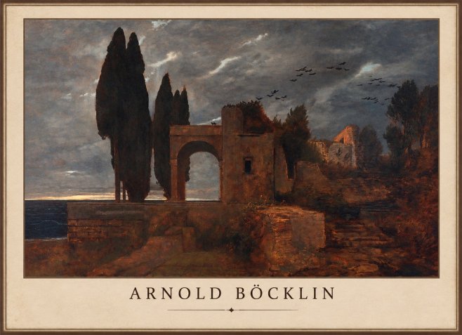 Arnold Böcklin Villa by the Sea I No1 - Affiche
