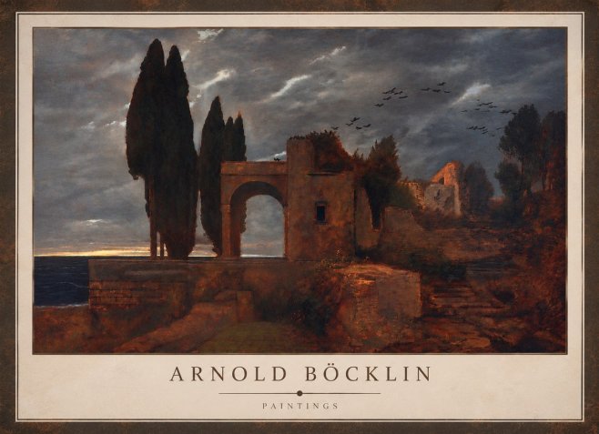 Arnold Böcklin Villa by the Sea I No4 - Affiche