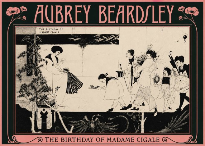 Aubrey Beardsley The Birthday of Madame Cigale No2 - Affiche