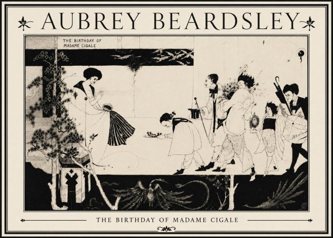 Aubrey Beardsley The Birthday of Madame Cigale No5 - Affiche