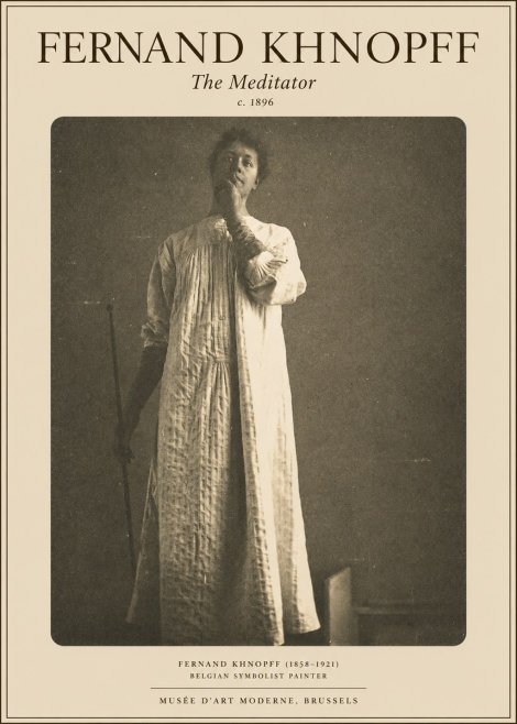 Fernand Khnopff The Dreamer No5 - Affiche