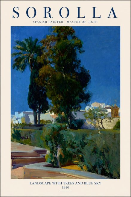 Sorolla Landscape with Trees and Blue Sky No1 - Affiche