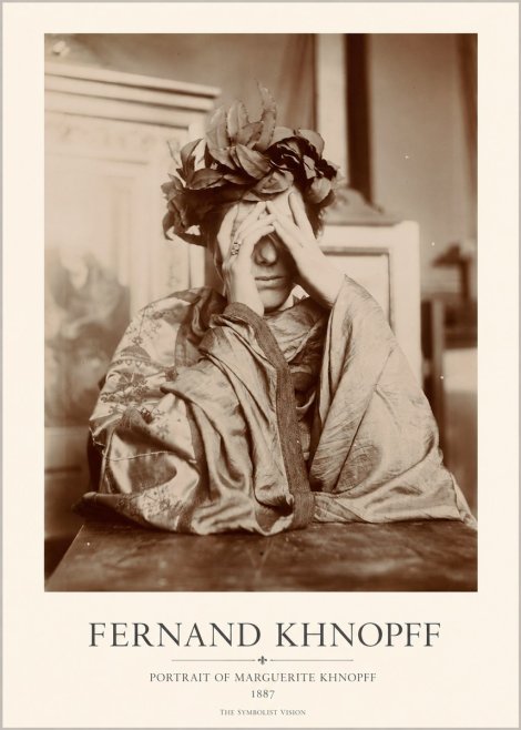 Fernand Khnopff Portrait of Marguerite Khnopff No1 - Affiche