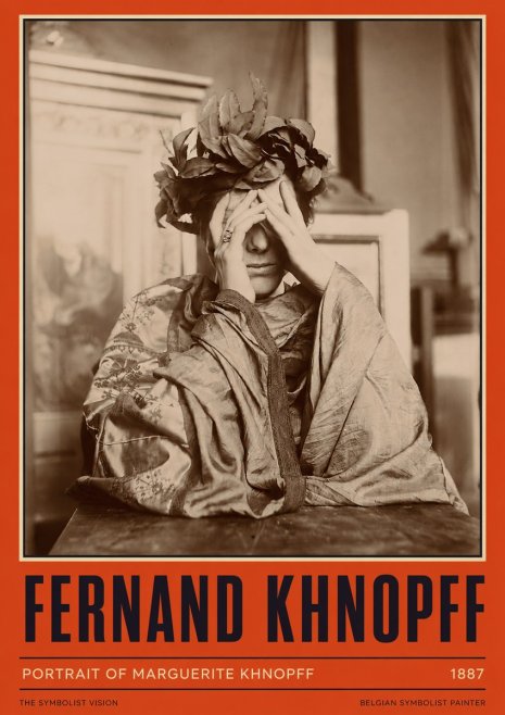 Fernand Khnopff Portrait of Marguerite Khnopff No2 - Affiche