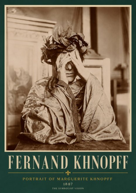 Fernand Khnopff Portrait of Marguerite Khnopff No5 - Affiche