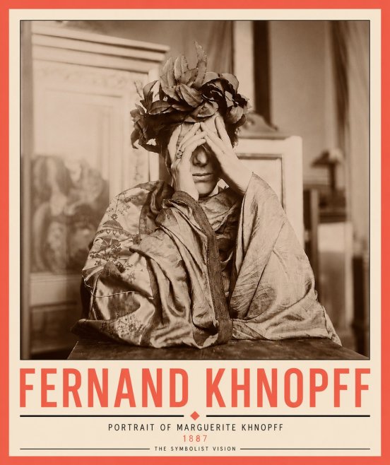 Fernand Khnopff Portrait of Marguerite Khnopff No6 - Affiche