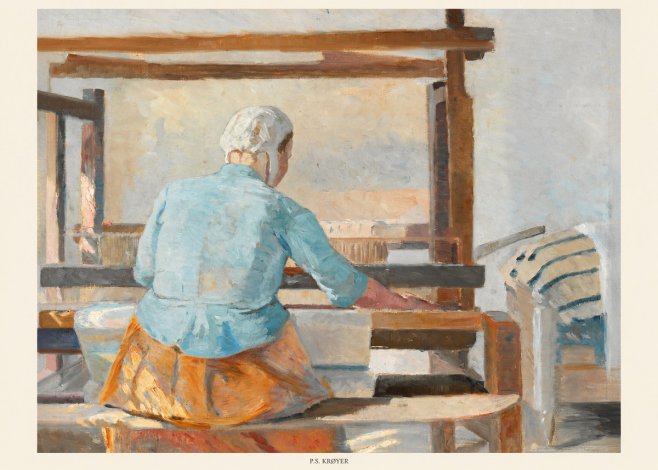 P.S. Krøyer A Weaver No5 - Affiche