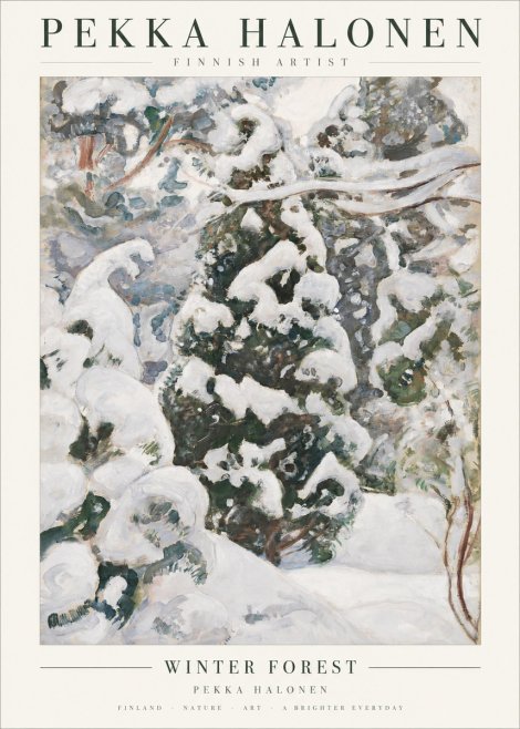 Pekka Halonen Winter Forest I No1 - Affiche