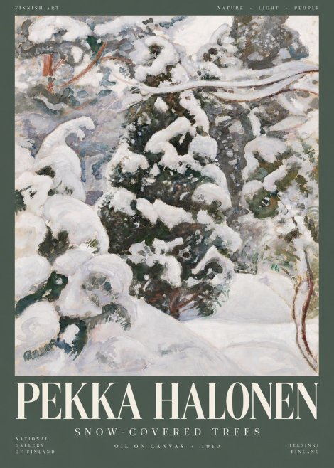 Pekka Halonen Winter Forest I No5 - Affiche