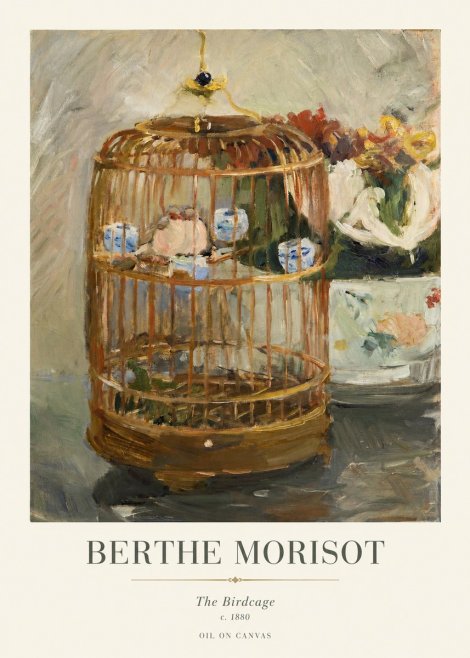Berthe Morisot The Birdcage I No1 - Affiche