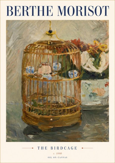Berthe Morisot The Birdcage I No3 - Affiche
