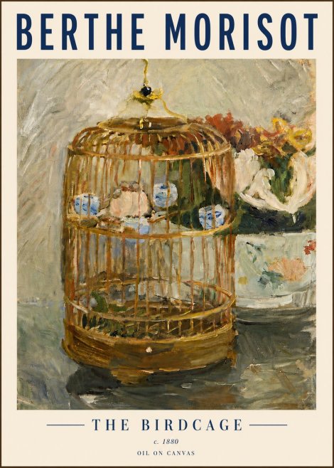 Berthe Morisot The Birdcage I No6 - Affiche