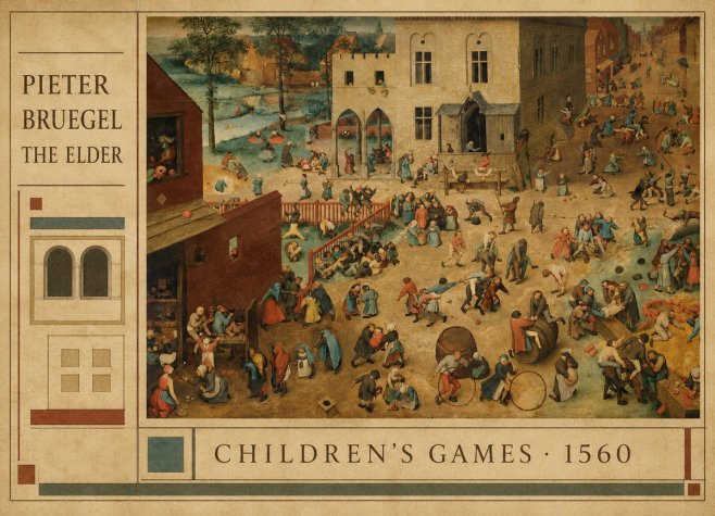 Pieter Bruegel Children's Games I No4 - Affiche