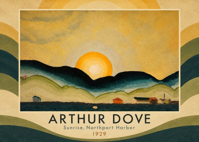 Arthur Dove Sunrise, Northport Harbor No1 - Affiche