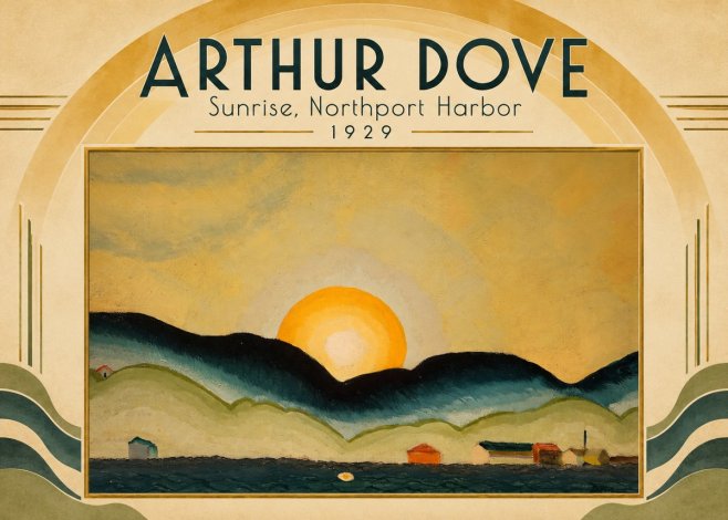 Arthur Dove Sunrise, Northport Harbor No6 - Affiche