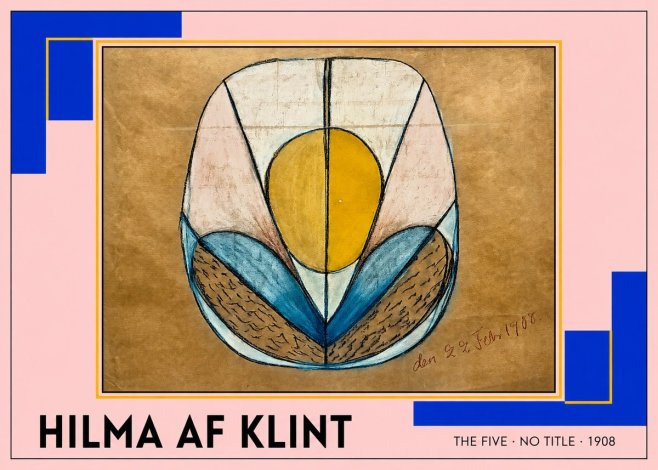 Hilma af Klint The Five - No Title No4 - Affiche