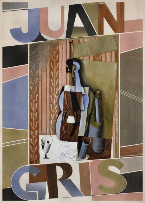 Juan Gris Still Life with Mandolin No3 - Affiche