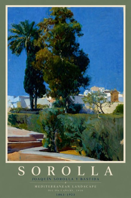 Sorolla Mediterranean Landscape No5 - Affiche