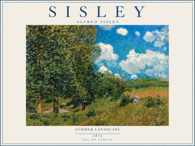 Sisley Summer Landscape No6 - Affiche