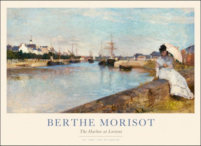 Berthe Morisot The Harbor at Lorient No1 - Affiche