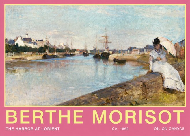Berthe Morisot The Harbor at Lorient No2 - Affiche
