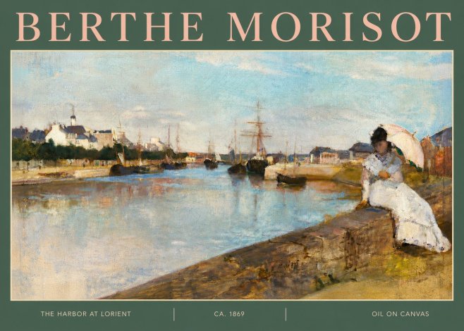 Berthe Morisot The Harbor at Lorient No4 - Affiche