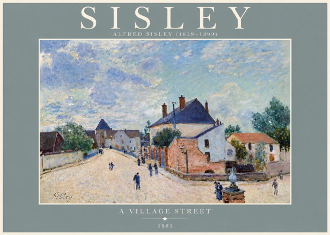 Sisley A Village Street No2 - Affiche