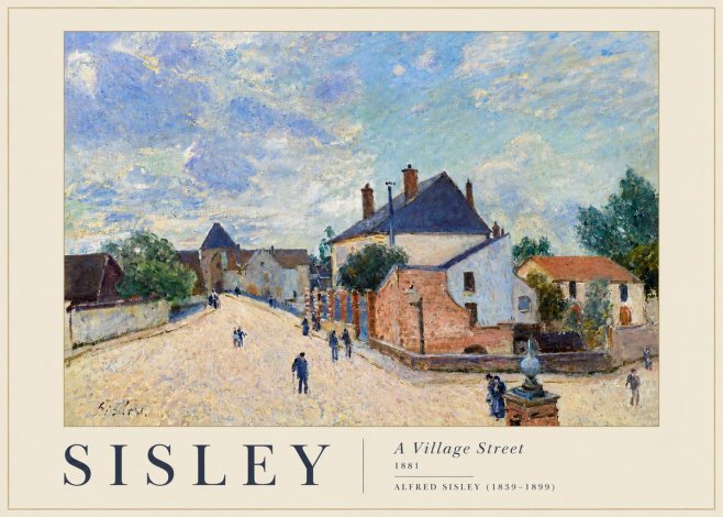 Sisley A Village Street No4 - Affiche